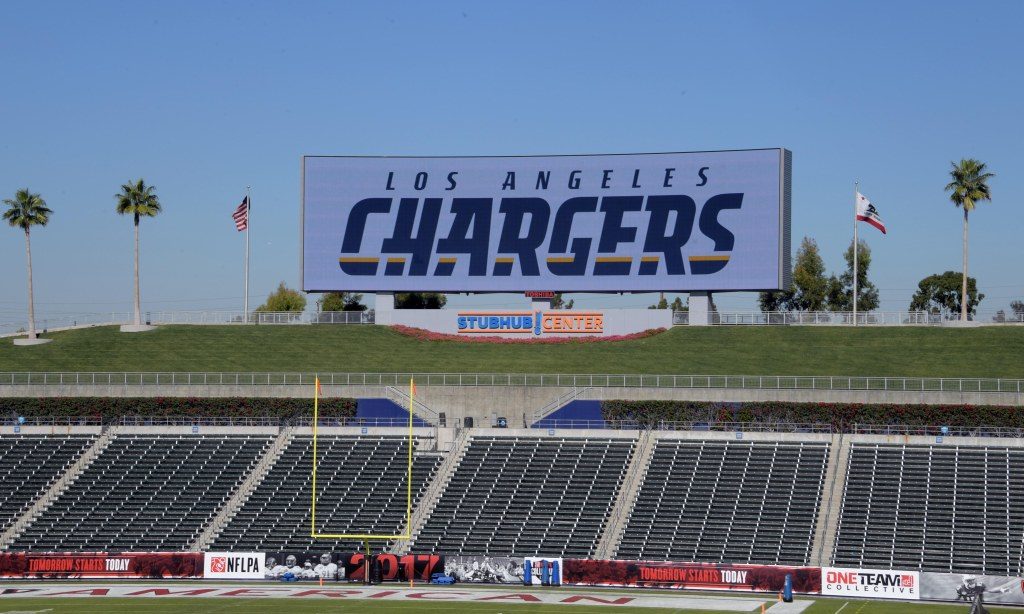 chargers sign 1024x614 - John Spanos takes shot at outdated video boards at Qualcomm Stadium