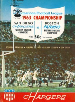 San Diego Chargers vs Boston Patriots 257x350 - Chargers History