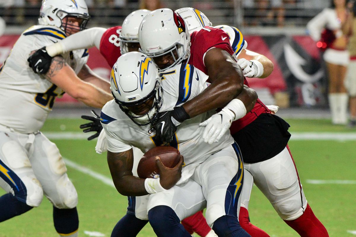 NFL’s New Helmet Rule Causes Confusion, Outrage During Chargers Cardinals Game