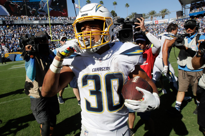 Ekeler Scores 3 TDs In Chargers 30-24 OT Win Over Colts