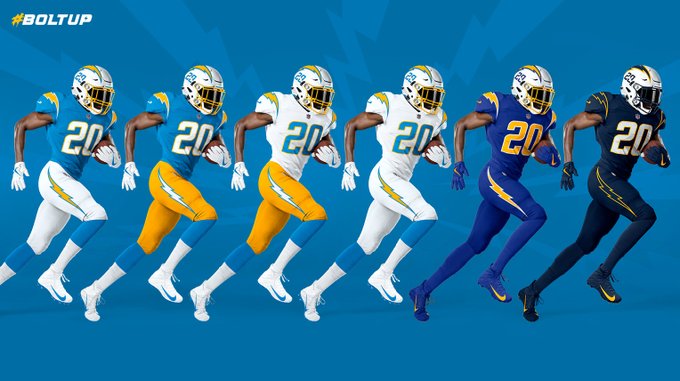 Chargers New 2020 Uniforms Look Spectacular! Take a Look