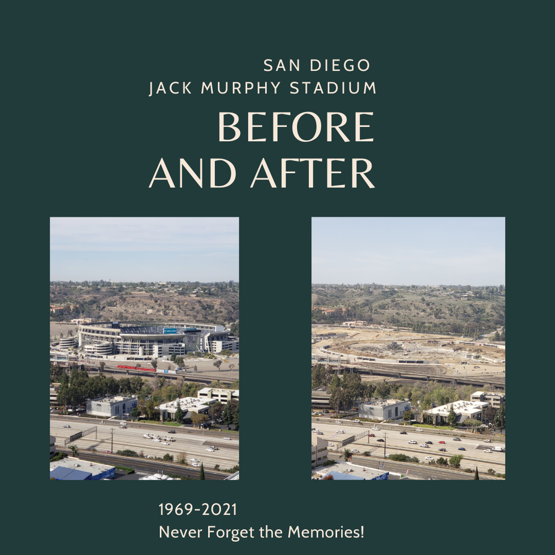 San Diego Jack Murphy Stadium-Before and After Images