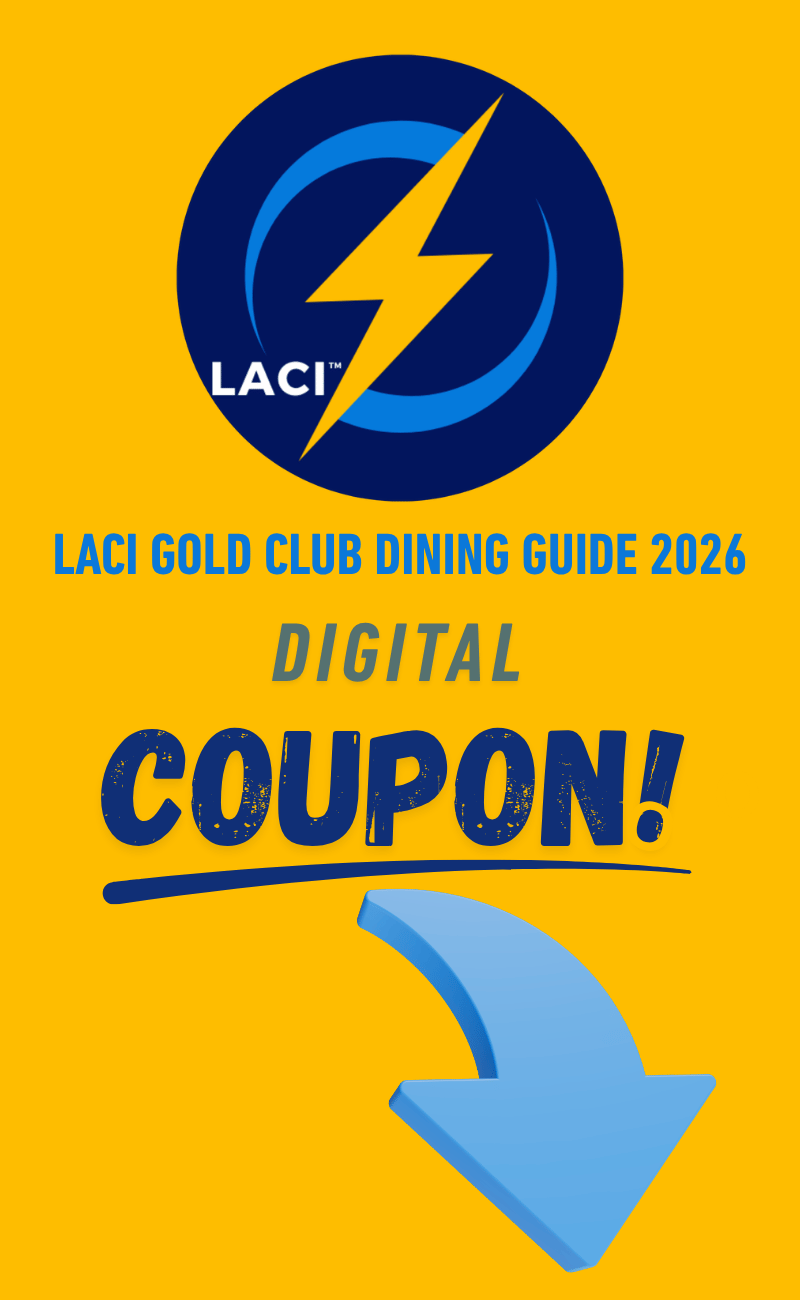 The LACI Gold Club Dining Guide features digital coupon offers for great food & drink choices throughout the entire Southern California area and beyond!